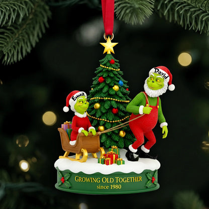 Funny Gifts For Old Couple - Personalized Gifts For Couple Ornament
