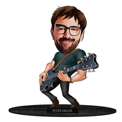 Rockstar Mode ON – Custom Chibi Acrylic Plaque