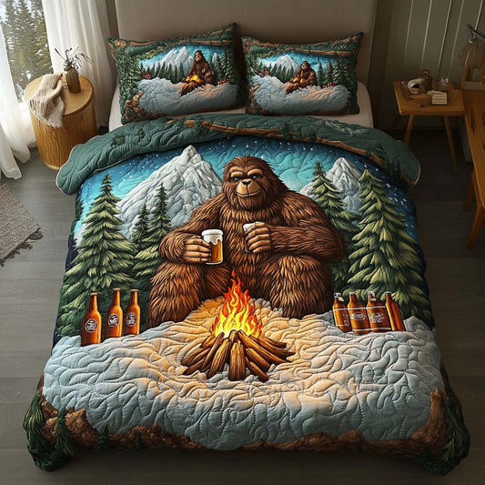 Campfire Sips – Bigfoot Quilted Bedding Set