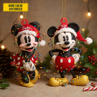 Naughty Claus Couple Ornament  - Personalized Gifts For Couple Ornament