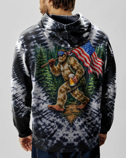 BIGFOOT WITH FLAG SWIRL ALL OVER PRINT SHIRT