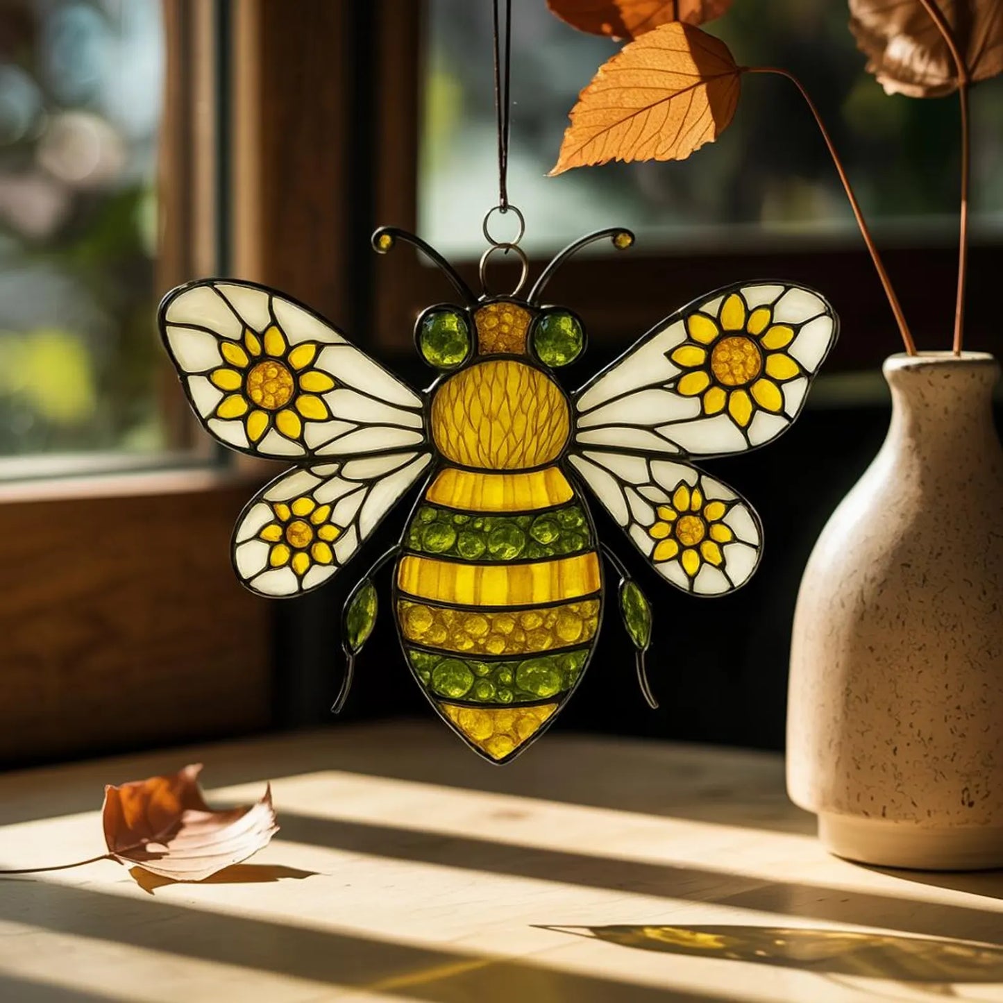 Bee Sunflower Acrylic Window Suncatcher