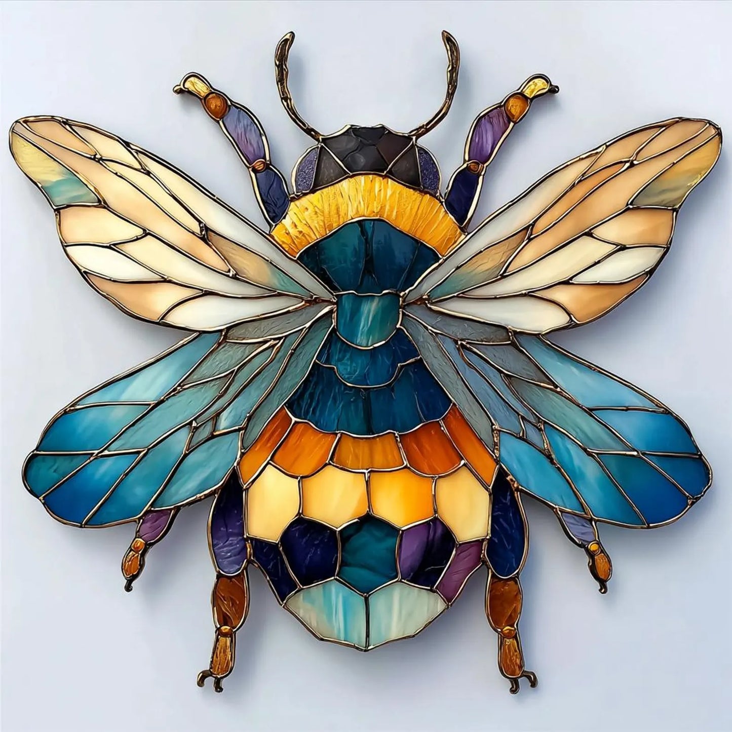 Bee Wildflowers Acrylic Window Suncatcher