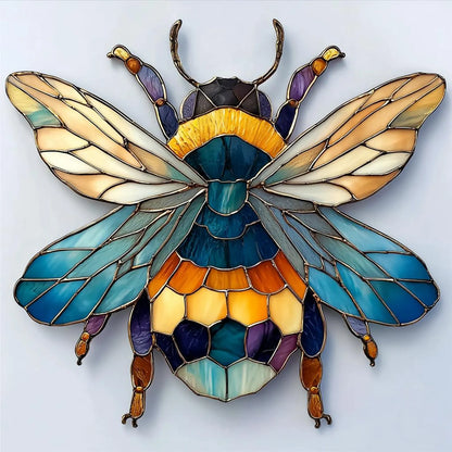 Bee Wildflowers Acrylic Window Suncatcher