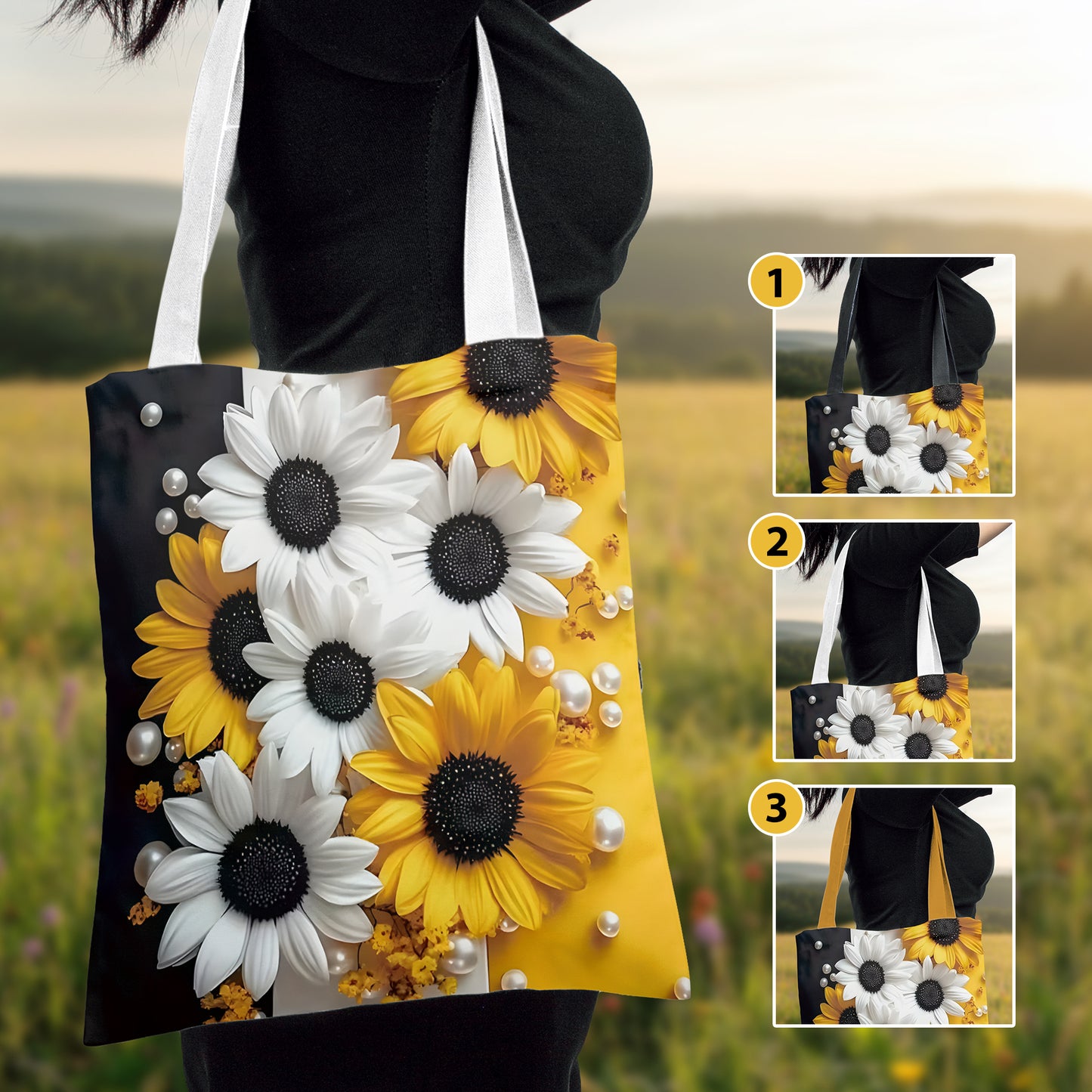 Sunflower & Daisy Tote Bag