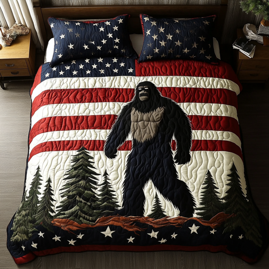 Bigfoot Peace Quilted Bedding Set