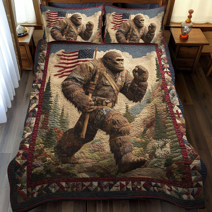 Bigfoot Freedom Walk Quilted Bedding Set