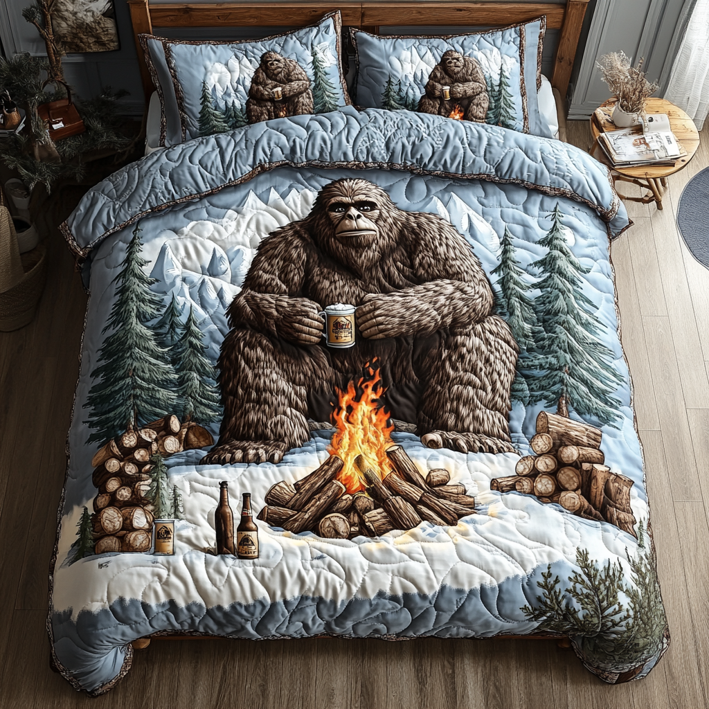 Bigfoot Campfire Nights – Quilted Bedding Set