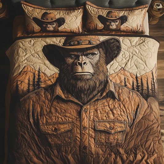 Cowboy Bigfoot – Quilted Bedding Set