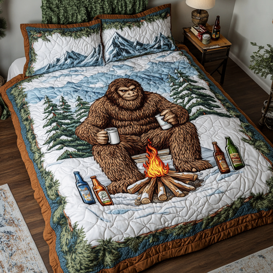 Bigfoot Tracks Quilted Bedding Set