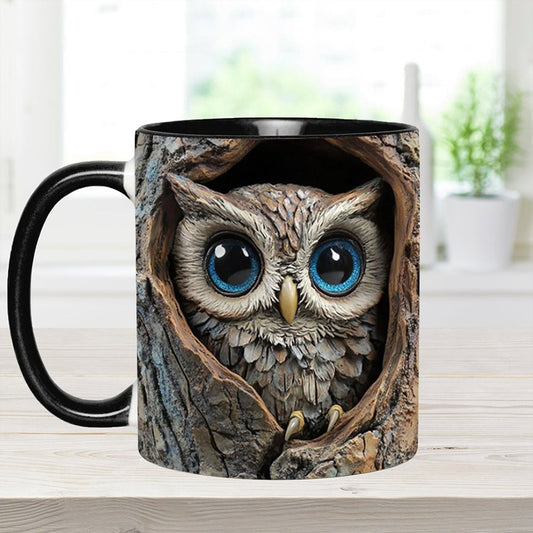 Owl accent mug - Personalized Accent Mug