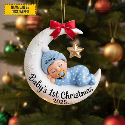 Personalized Baby’s 1st Christmas Ornament 2025