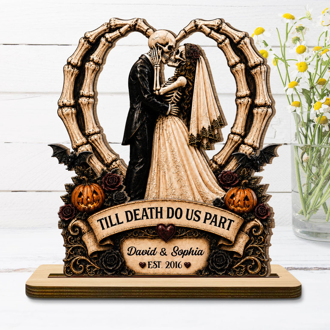 Till Death Do Us Part, Custom Wood Plaque, Gift For Couples