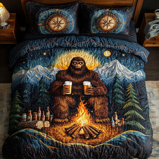 Campfire Cheers – Bigfoot Quilted Bedding Set
