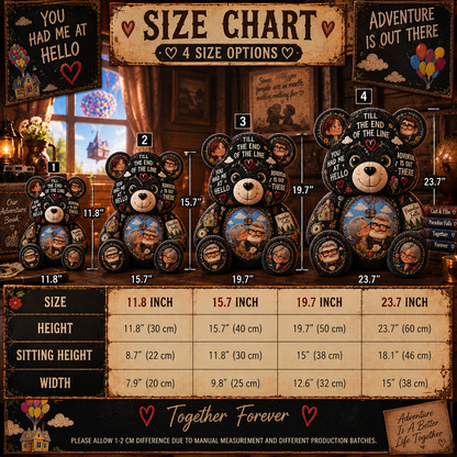 Carl & Ellie Till The End of The Line Adventure Memory Pillow Bear