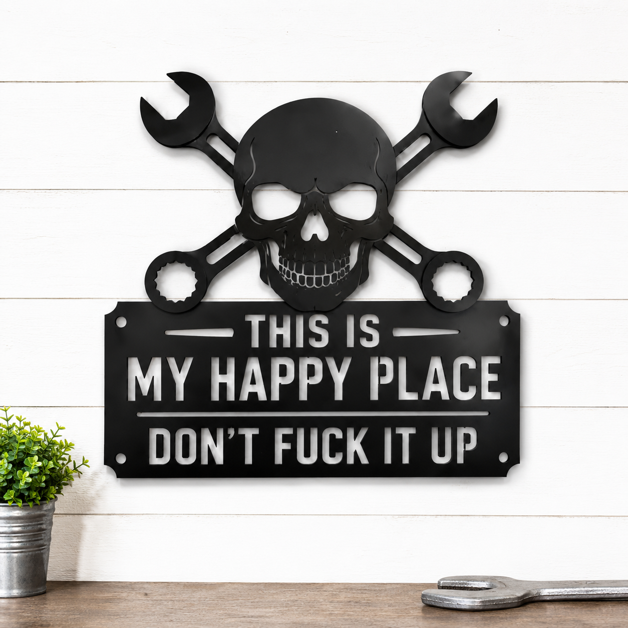 This Is My Happy Place Don't F*** It Up Metal Sign