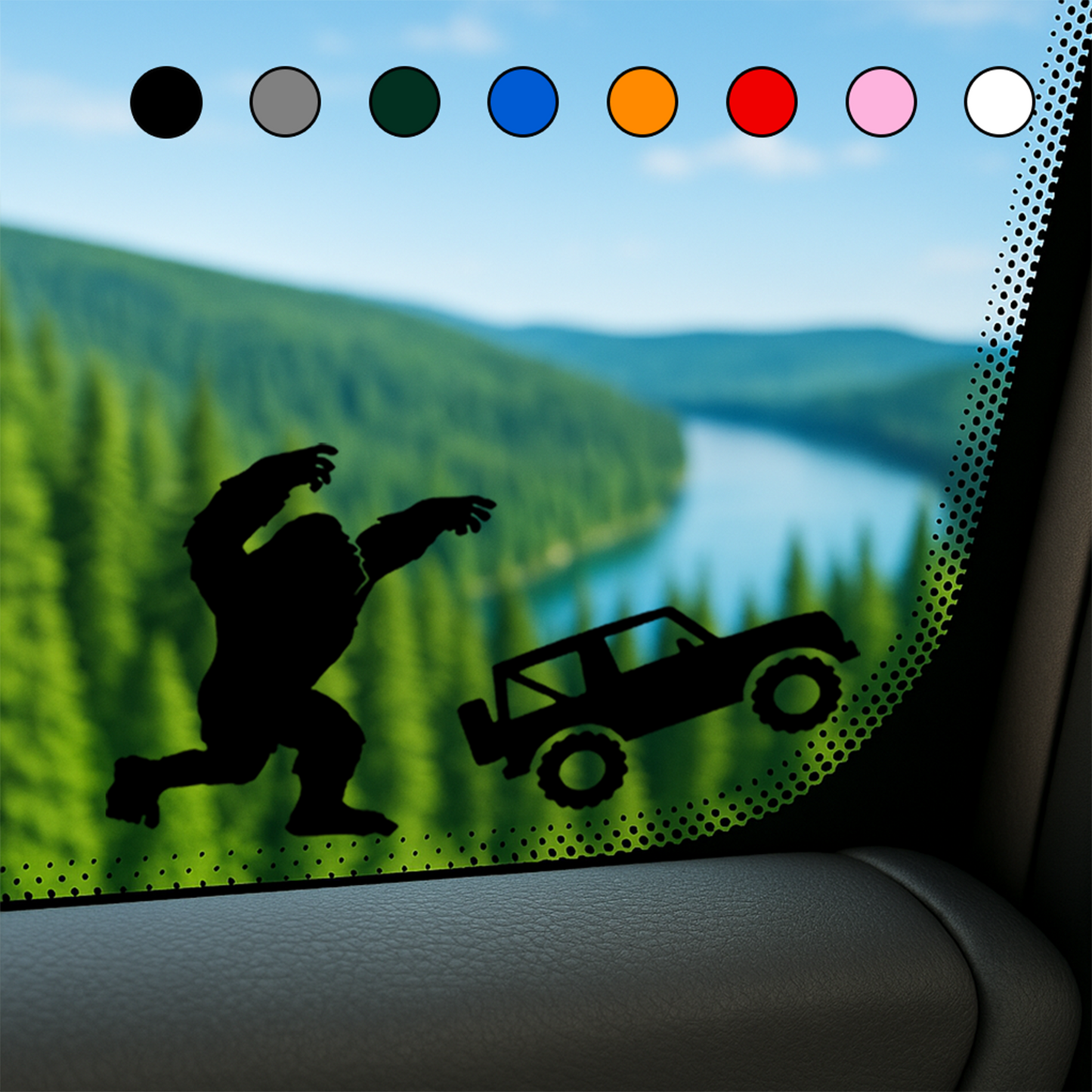 Set 2 Bigfoot Sticker, Bigfoot Toss – Off-Road Vinyl Sticker