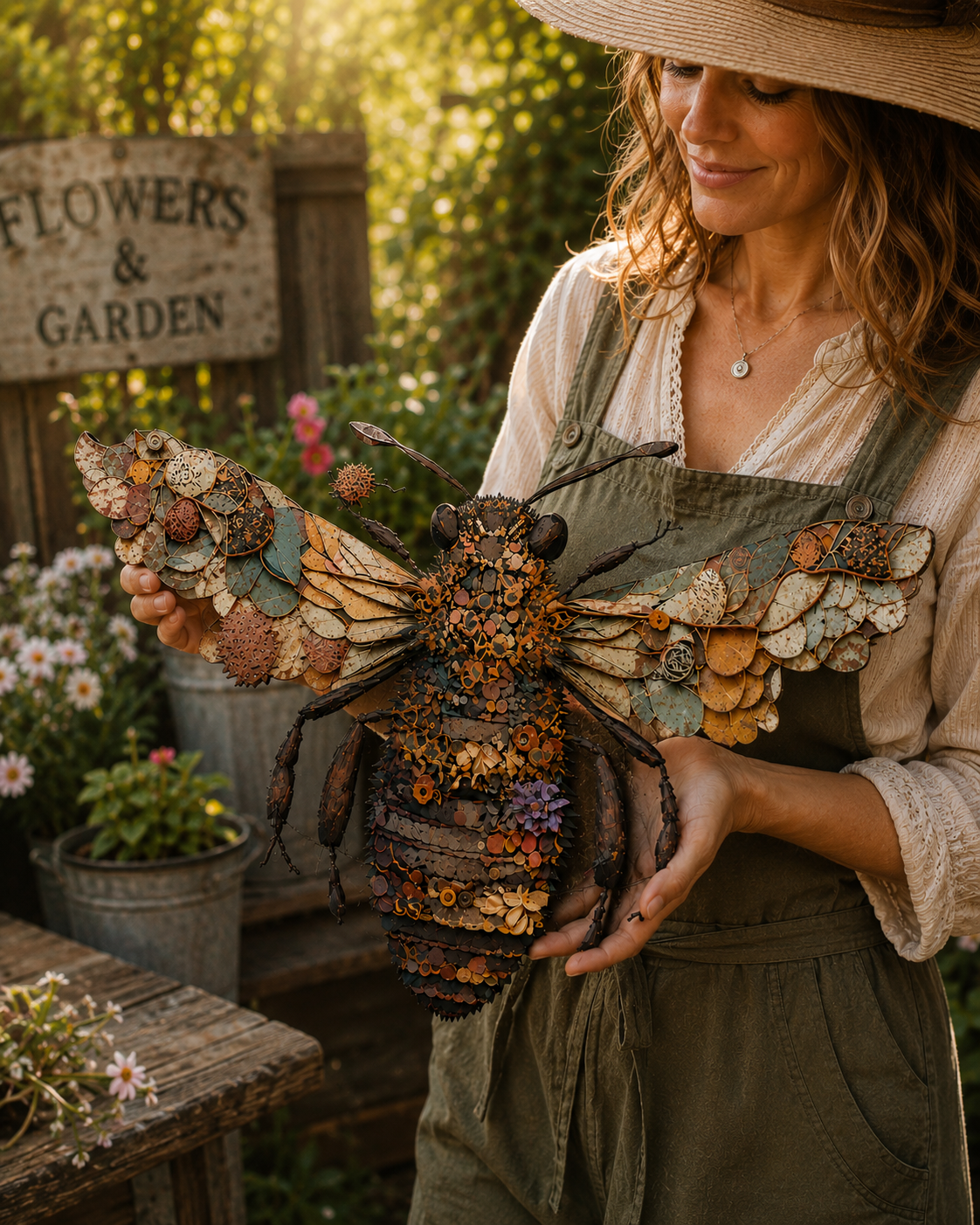 Beautiful Bee Metal Sign - Perfect Gift For Home