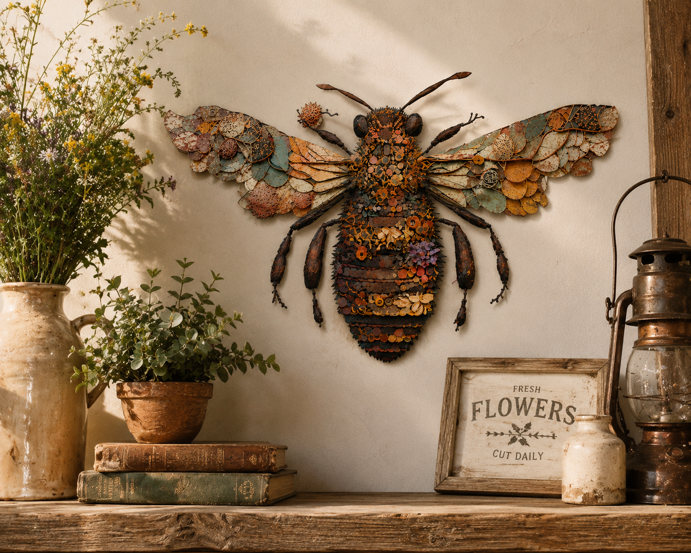 Beautiful Bee Metal Sign - Perfect Gift For Home