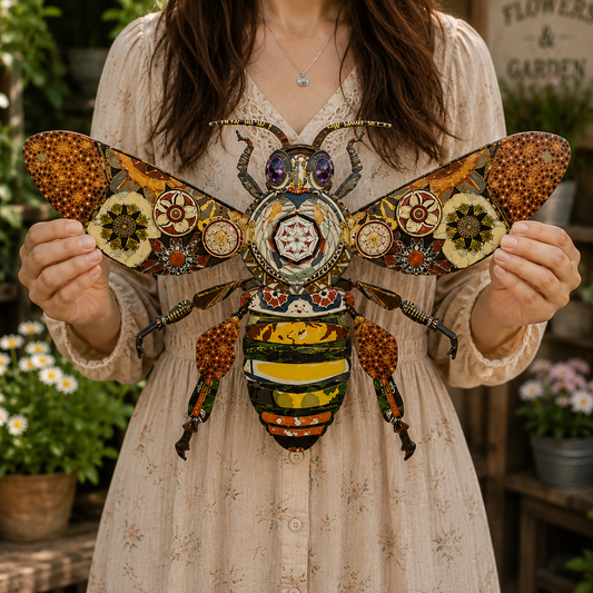 Vintage Bee Metal Sign - Gift For Home Decor