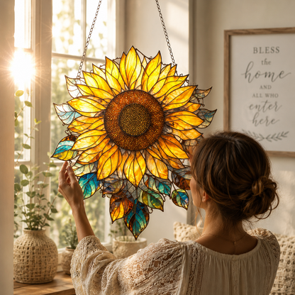 Beautiful Sunflower Acrylic Window Hanging