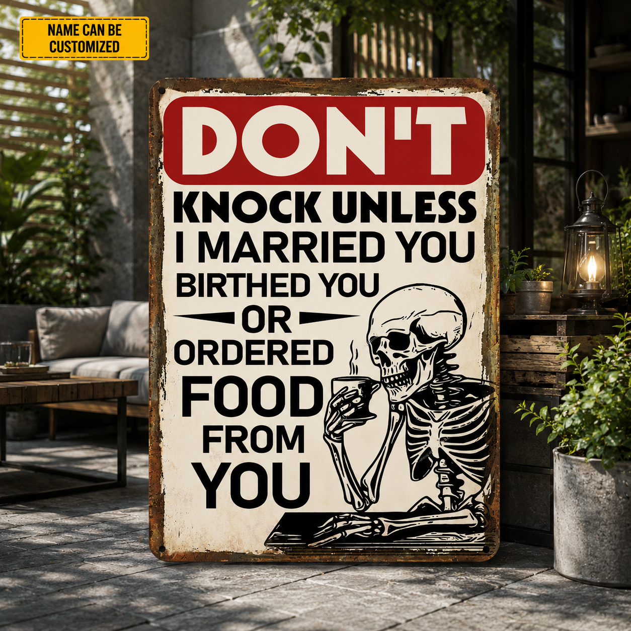 Don't Knock Unless I Married You Funny Metal Sign - Gift For Home Decor