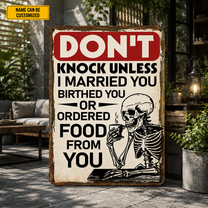 Don't Knock Unless I Married You Funny Metal Sign - Gift For Home Decor