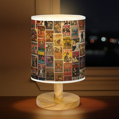 Classic Rock & Roll Concert Fabric Lamp, Vintage Rock Lamp for Music Lovers, Retro Home