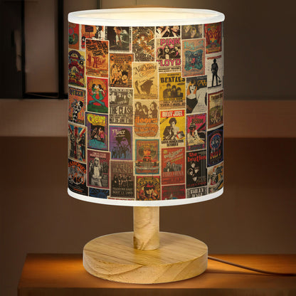 Classic Rock & Roll Concert Fabric Lamp, Vintage Rock Lamp for Music Lovers, Retro Home
