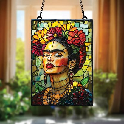 Colorful Feminist Ripple Acrylic Suncatcher