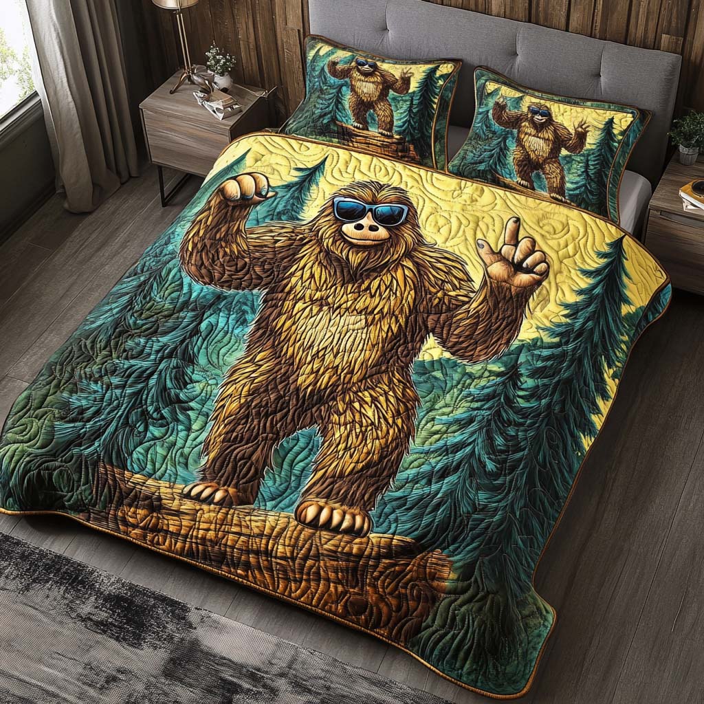 Sasquatch Trail – Quilted Bedding Set