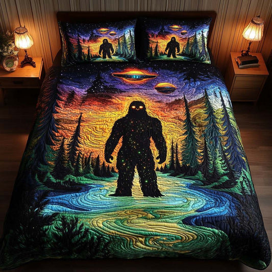 Cosmic Sasquatch - Bigfoot Quilted Bedding Set