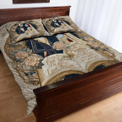 From Our First Kiss Till Our Last Breath - Personalized Nightmare Quilt Bedding Set