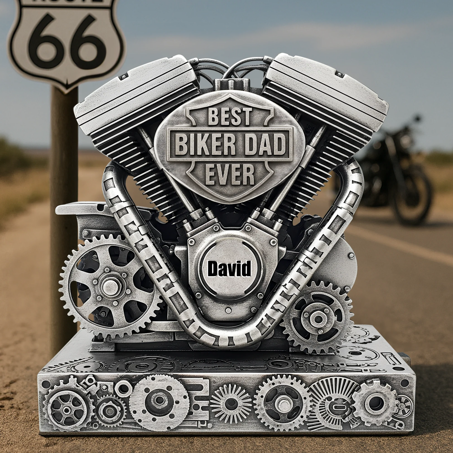 Motorcycle Engine Acrylic Plaque - Personalized Gifts For Dad