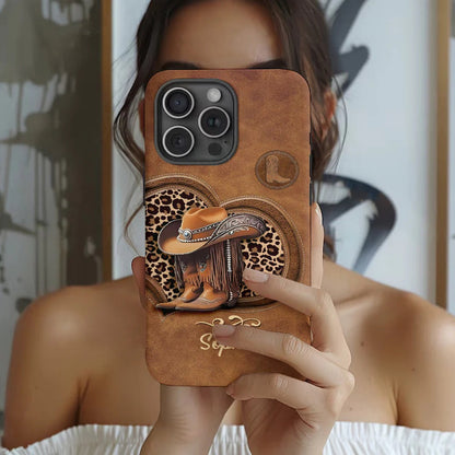 Cowgirl Boots - Personalized Cowgirl Full Print Phone Case