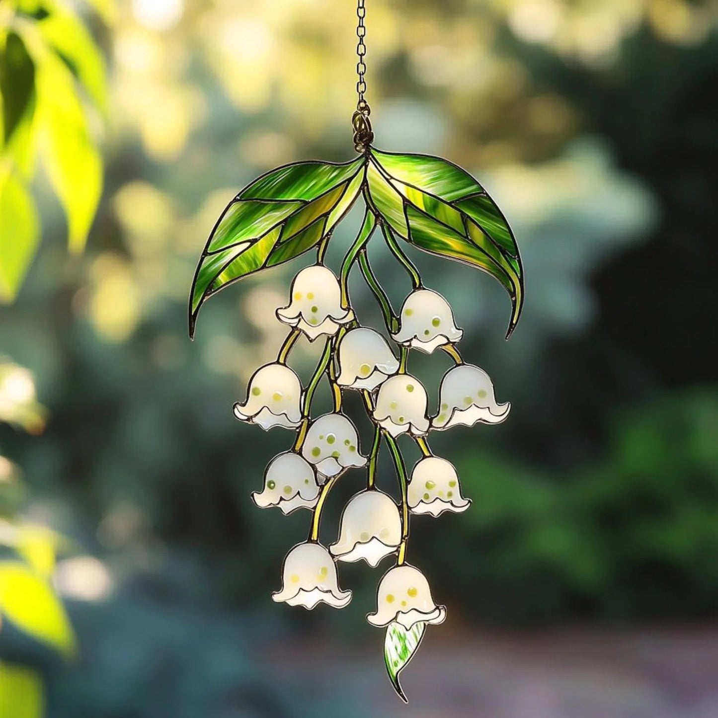 Lily of the Valley Acrylic Window, Hanging Decor