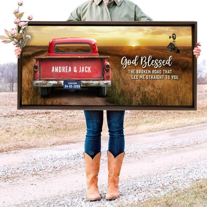Personalized Vintage Truck Farmhouse Canvas Gift