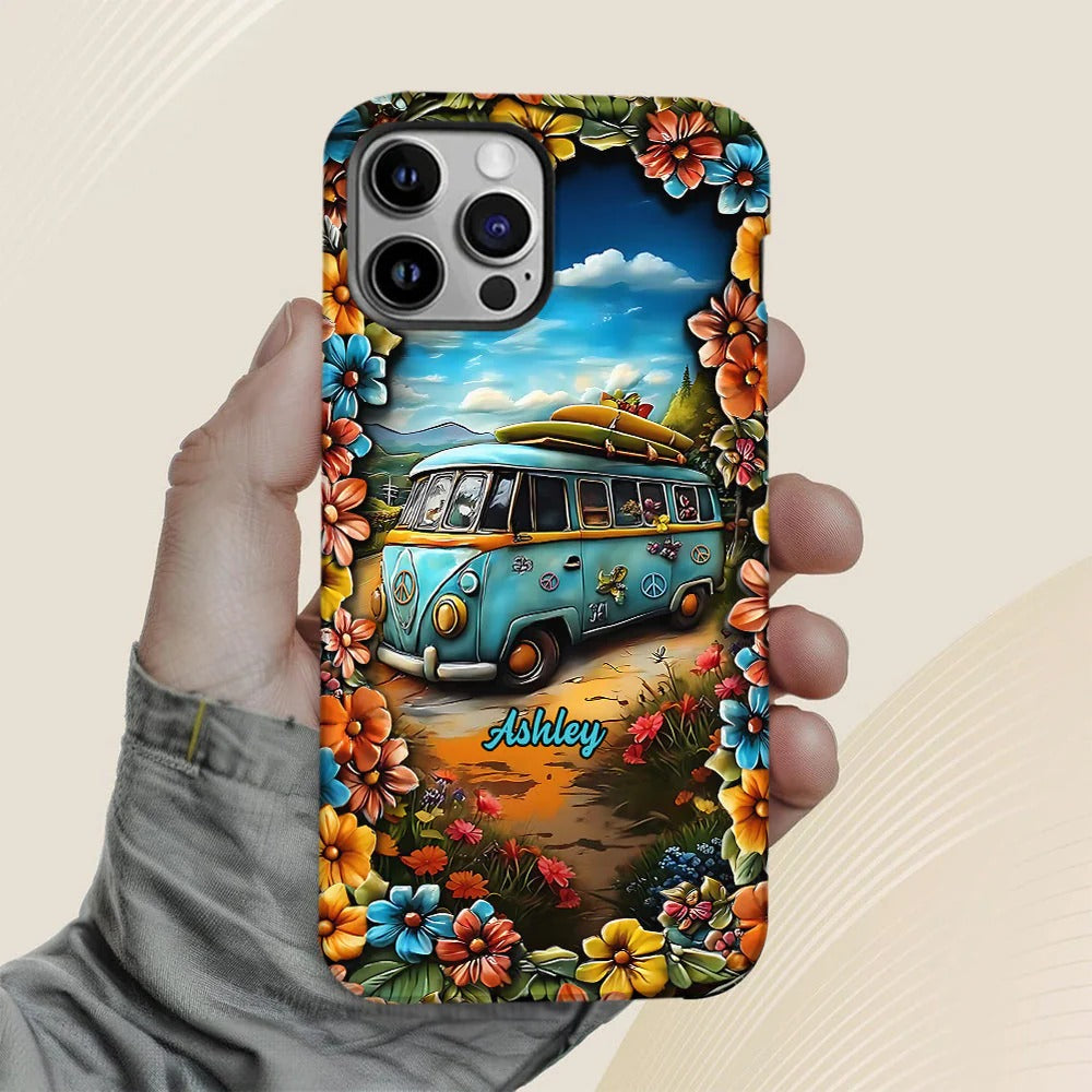 Hippie Van - Personalized Hippie Full Print Phone Case