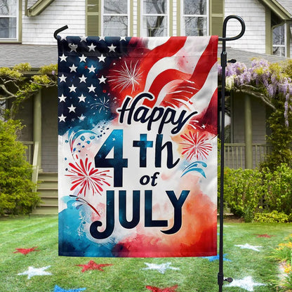 Happy 4th Of July Independence Day American Garden Flag, House Flag