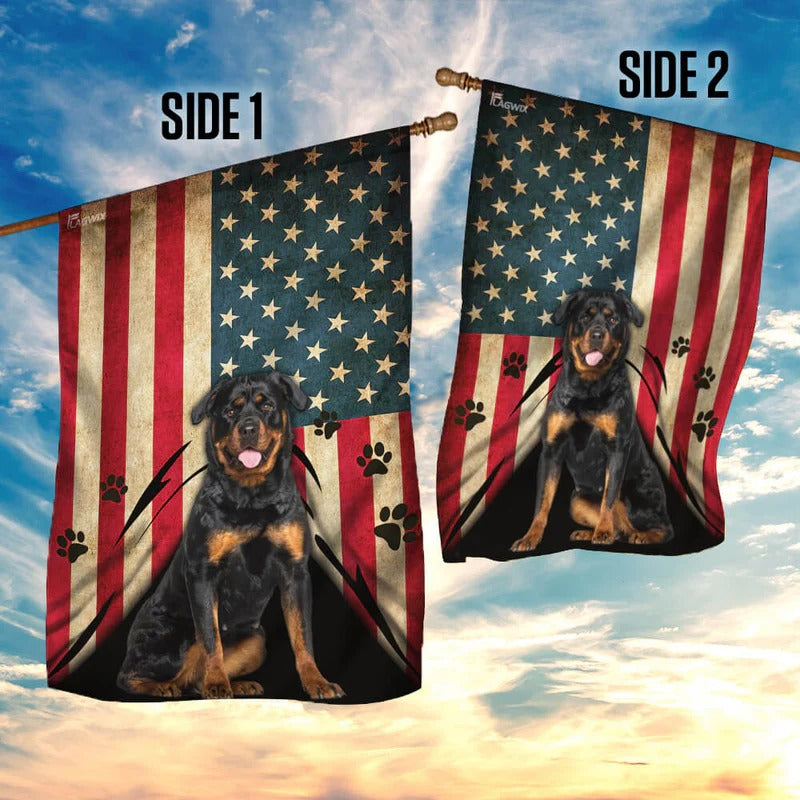 Rottweiler American Garden Flag, House Flag
