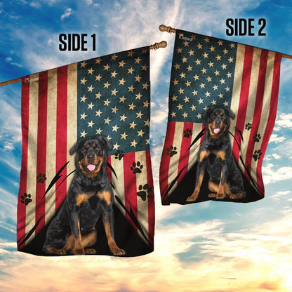 Rottweiler American Garden Flag, House Flag