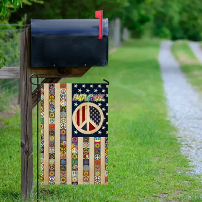 Hippie Imagine Garden Flag, House Flag