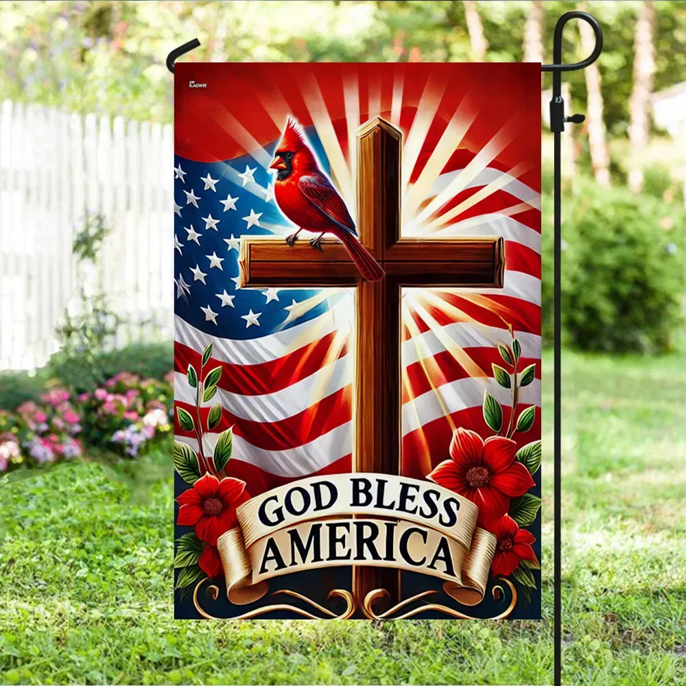 God Bless America Garden Flag