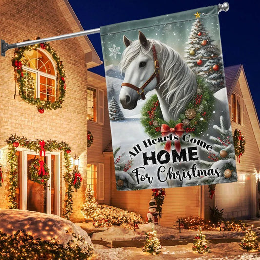 Horse Christmas Garden Flag, House Flag