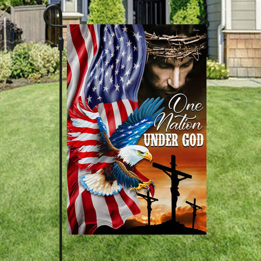One Nation Under God – Jesus Christian America Garden Flag, House Flag