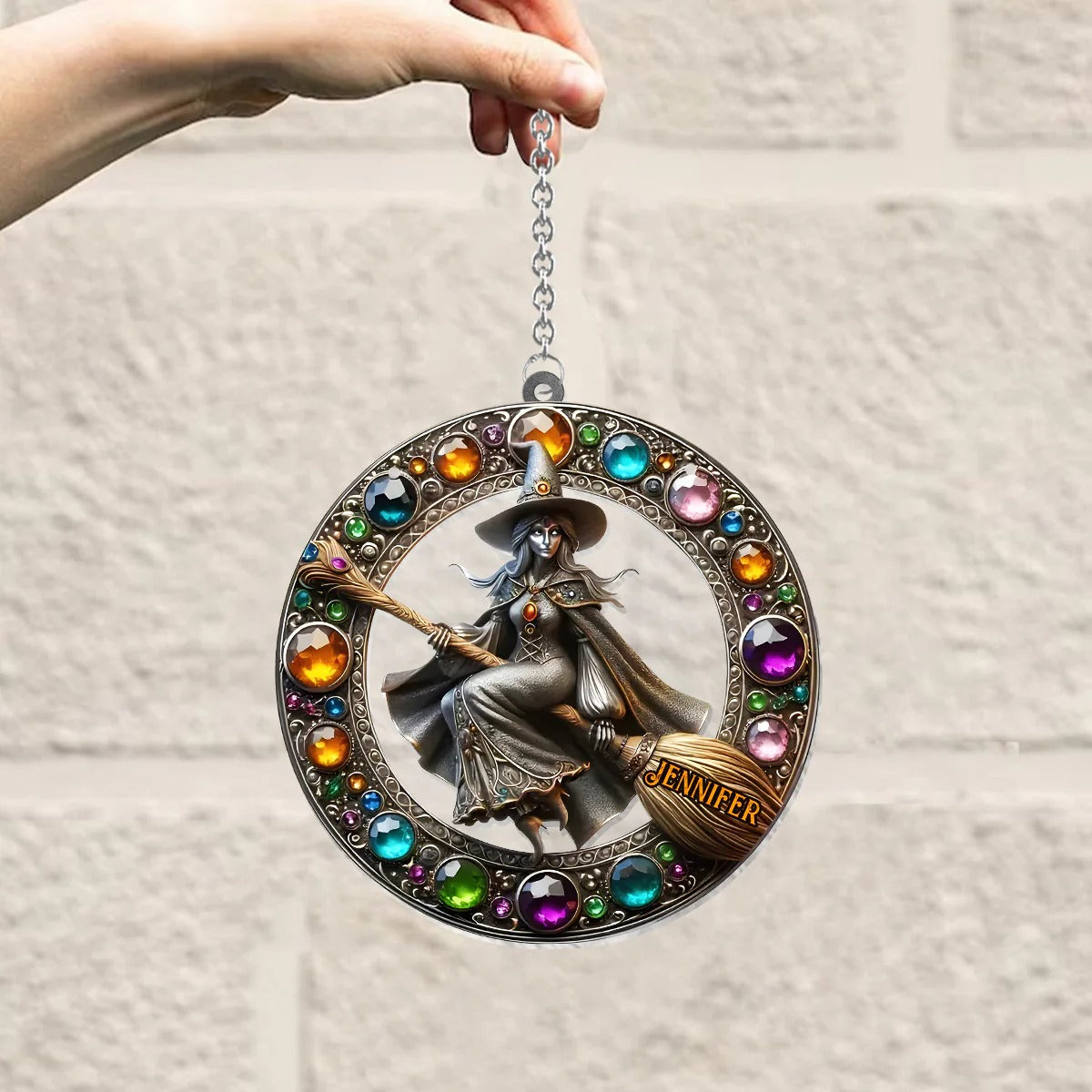 Beautiful Witch - Personalized Witch Window Hanging Suncatcher