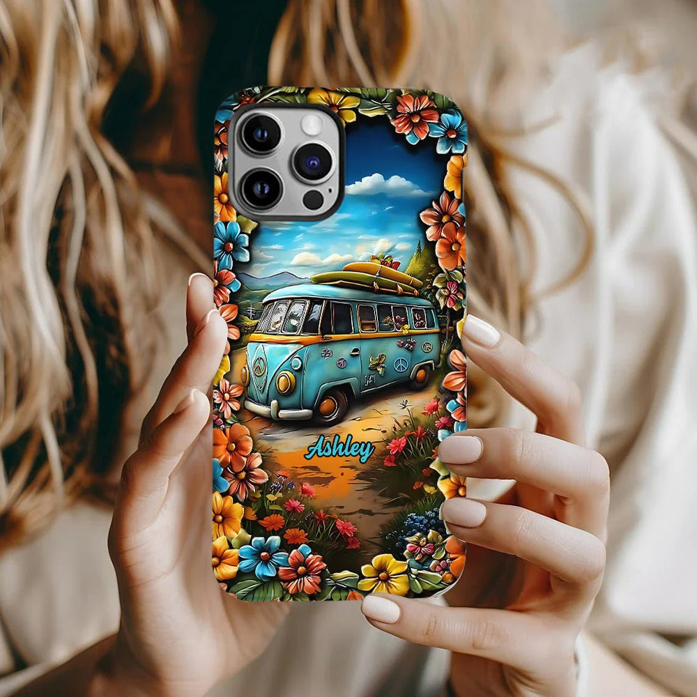 Hippie Van - Personalized Hippie Full Print Phone Case