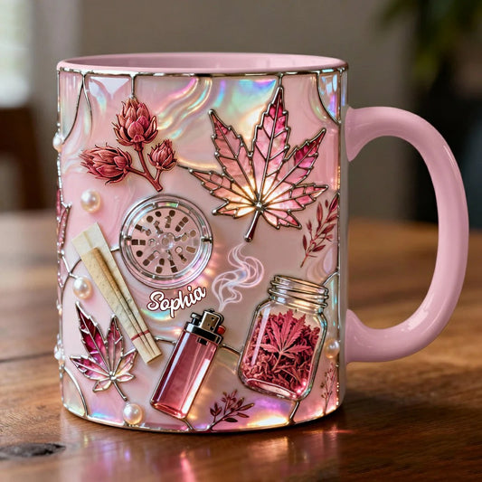 Green Magic Leaf - Personalized Weed Accent Mug