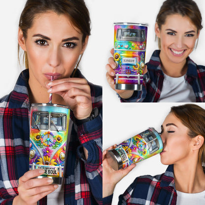 Hippie Van, Hippie Soul, Personalized hippie Tumbler