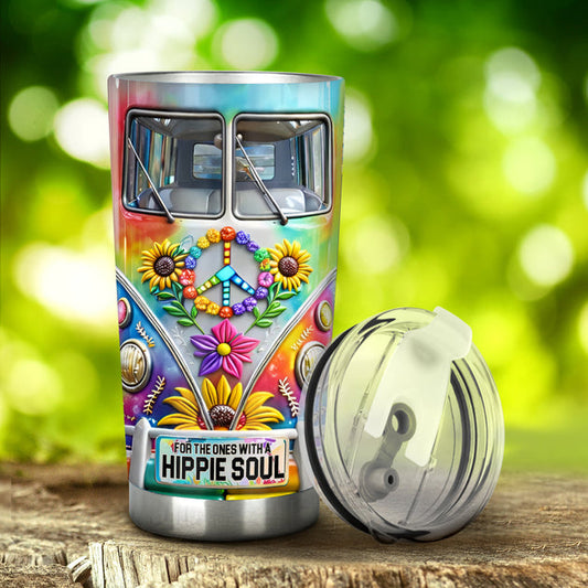Hippie Van, Hippie Soul, Personalized hippie Tumbler